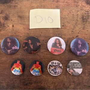 VTG 80’s DIO Pinback Concert buttons pins hard rock sabbath